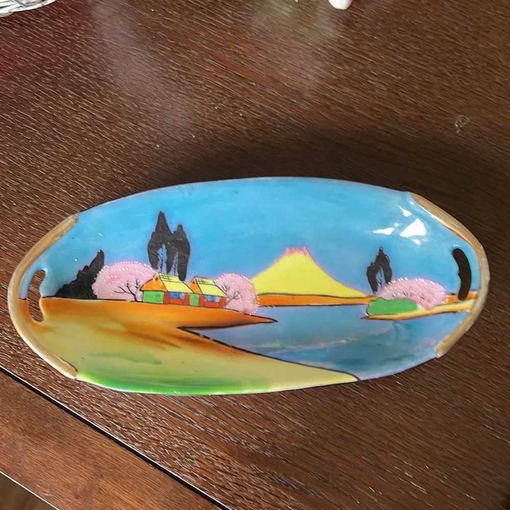 Vintage Japanese Hand Painted 4 piece Hord’oeuvre Set